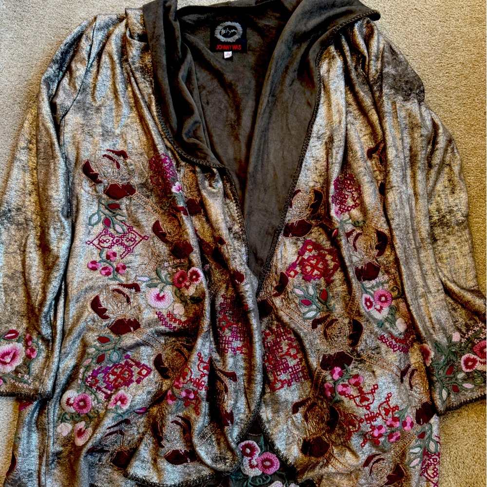Johnny Was Gorgeous Metallic Biya Hoodie, XL